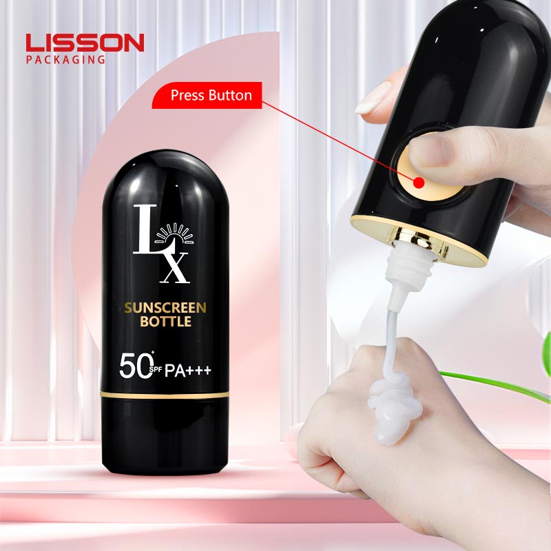 30ml Black Oval Sunscreen Bottle