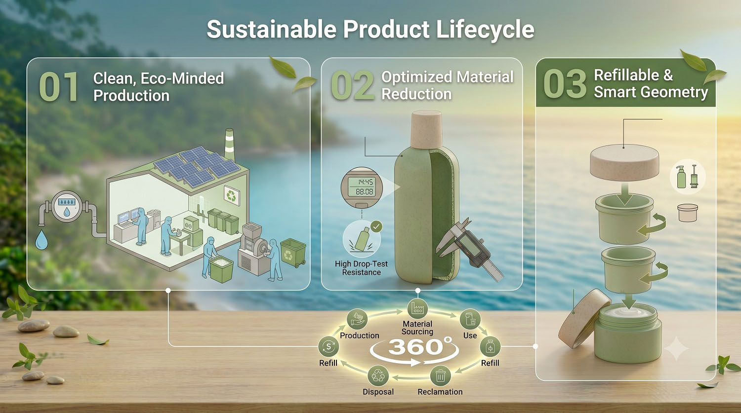 Lisson Eco-Friendly Cosmetic Bottles Series