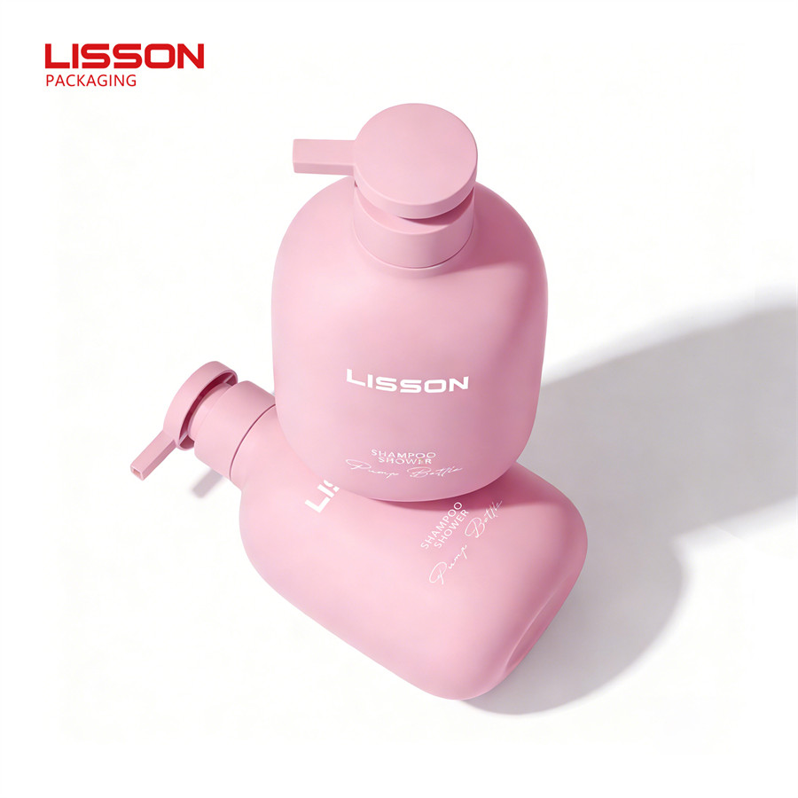 Custom 500ml Matte Flocked PE Plastic Square Bottle Custom 500ml Matte Flocked PE Plastic Square Bottle